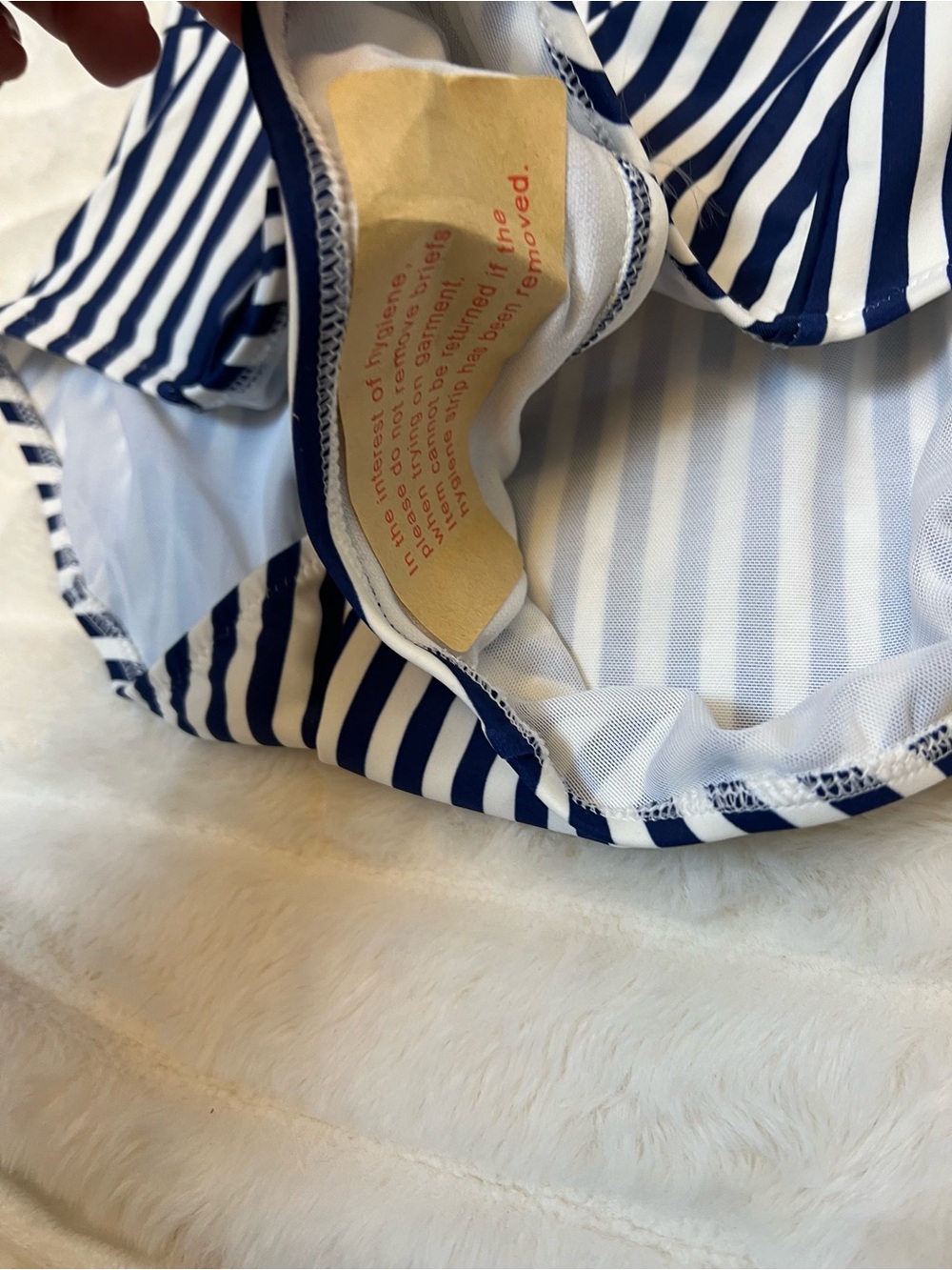 Boden Rhodes 1-Piece Swimsuit Navy White Size 34C Structured Cups Full Coverage - Picture 3 of 8